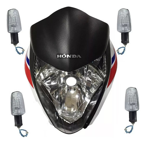 Farol Optico Pisca Rabeta Cb 300 Branco Capitão America 2015 0