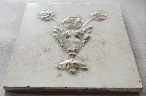 Antiguo Mayólica Con Relieve Made In England 7578 1