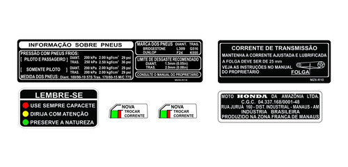 Shadow 600 - Adesivos De Advertência - Frete Grátis 0