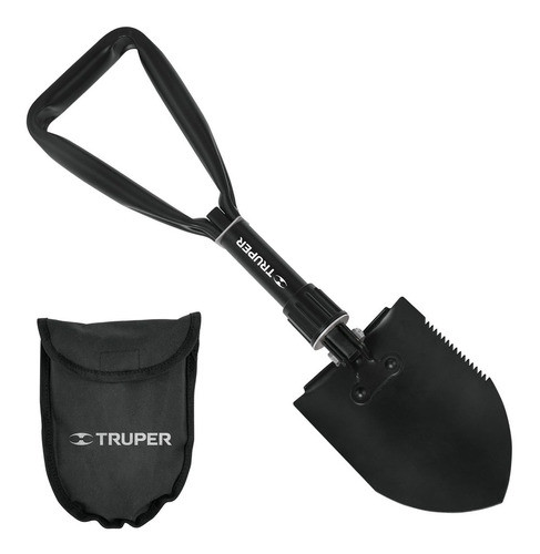 Pala Plegable Truper Multifunción Camping Táctica Estuche 0