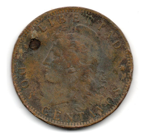 Argentina Moneda 2 Centavos Patacon Año 1895 1