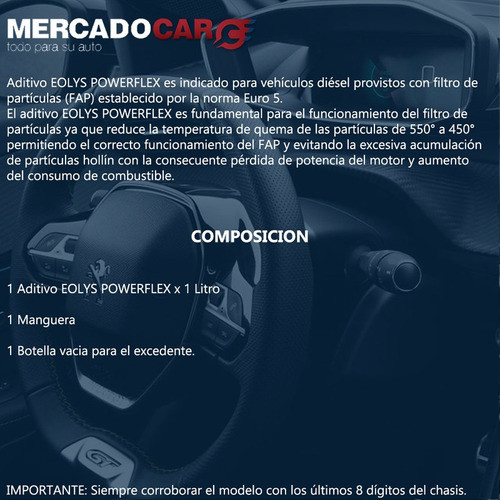 Kit Aditivo Fap Eolys Powerflex Citroen C4 L 1.6 Hdi - 2021 1