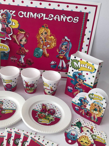 Cotillón Infantil Personalizado X 25 Shopkins 1