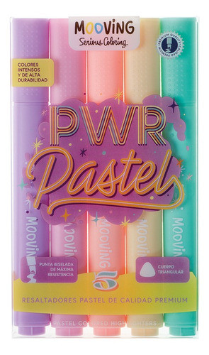 Mooving 26392 Resaltadores Pwr Pastel X5 0