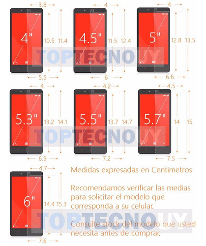 Vidrio Templado Universal Celular Generico 4 5 5,5 5,7 6 ® 1