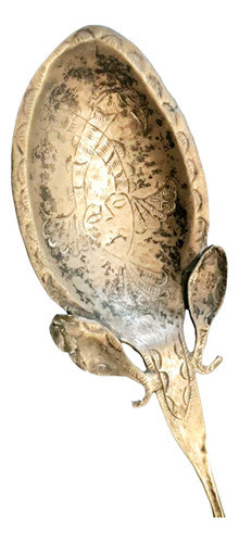 Antiguo Tupo Pinche Plateado Colonial 24 Cm X 5 Cm Aguayo 0