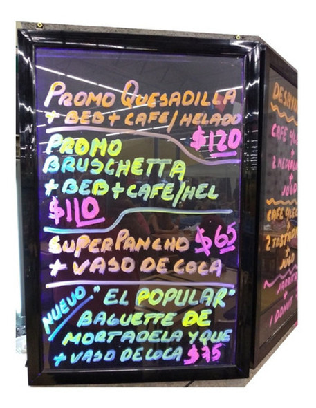 Pizarra Led 40 X 60 Cm, Cartel Led Rgb Con Envío Incluido 1