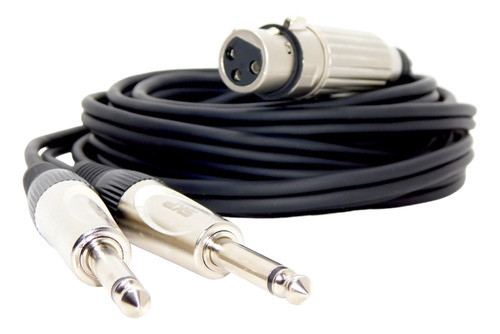Cable Canon Xlr Hembra Balanceado A 2 Plug 6,5mm Mono L Y R 0