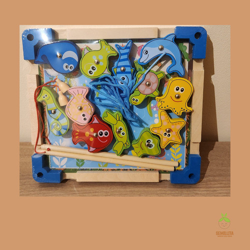 Juego De Pesca Magnético Con 12 Figuras 1