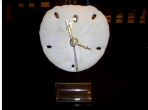 Pieza Unica  Reloj Sand Dollar Confec C/arena De Hawai 0