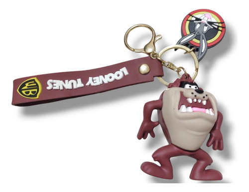 Demonio Tasmania Llavero Goma Cinta Pasapresilla Dije/gancho 0