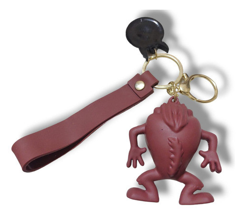 Demonio Tasmania Llavero Goma Cinta Pasapresilla Dije/gancho 1