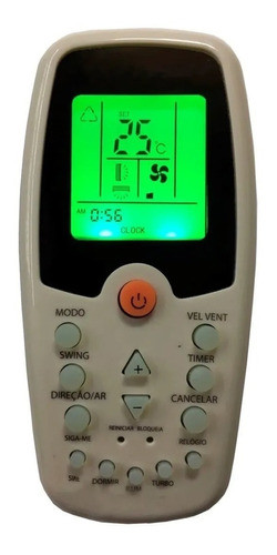 Kit 5x Controle Ar Komeco Princess  Zh/kz-01 / Zh/ez-01 0