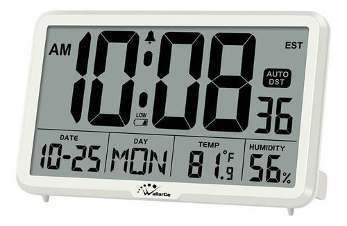 Wallarge Reloj De Pared Digital Automatico Funciona Con Pila 0