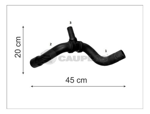 Mangon Radiador Inferior Chevrolet Agile 1.4 Con Bifurcacion 0