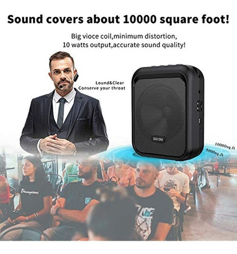Mini Altavoz Portátil Con Amplificador De Voz Shidu Con Micr 1
