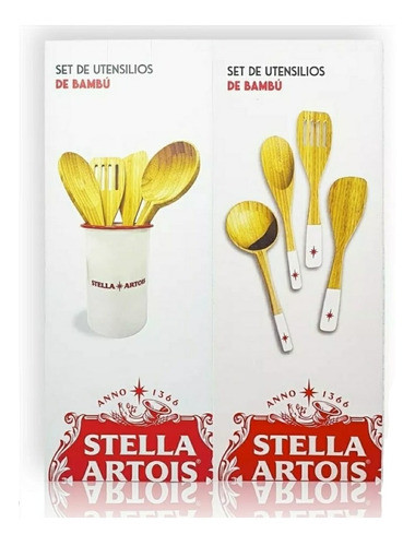 Set De Utensilios De Bambú Stella Artois 1