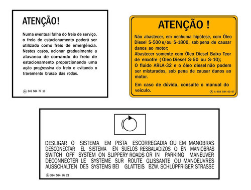 Decalques Compatível Com Mb Atego - Para-brisa - F Grátis 0