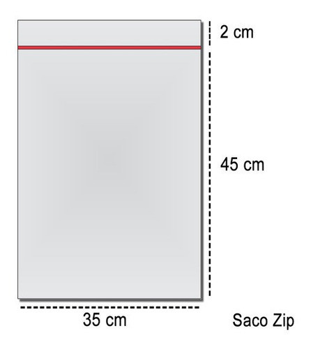 Saco Plastico Abre E Fecha Zip Grande 35x45 C/10un 0