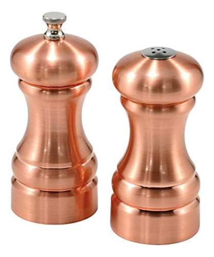 Olde Thompson Columbia Copper Pepper Mill Y Salt Shaker Set 0