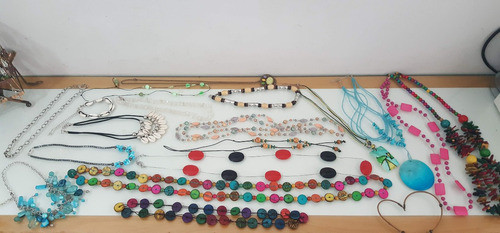 Collares Colgantes Piedras Caracol Madera Varios Unidad 0