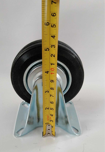 Rueda De Goma Base Fija 100 Mm 1