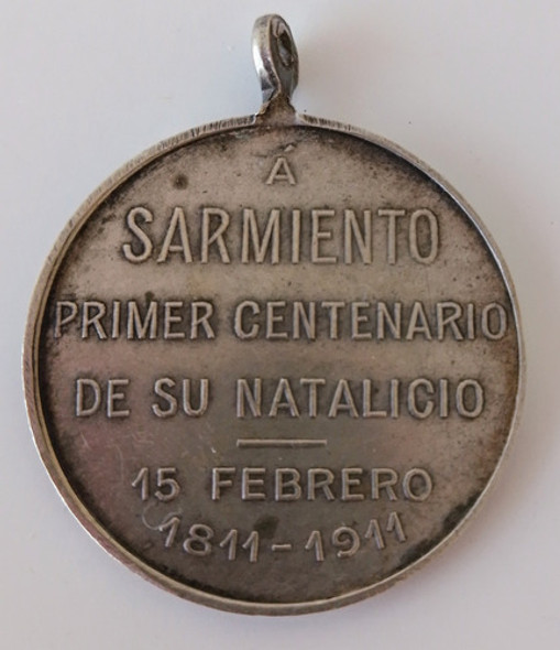 Antigua Medalla Centenario Sarmiento Año 1911 C Y Af Rossi 1 Antigua Medalla Centenario Sarmiento Año 1911 C Y Af Rossi 1