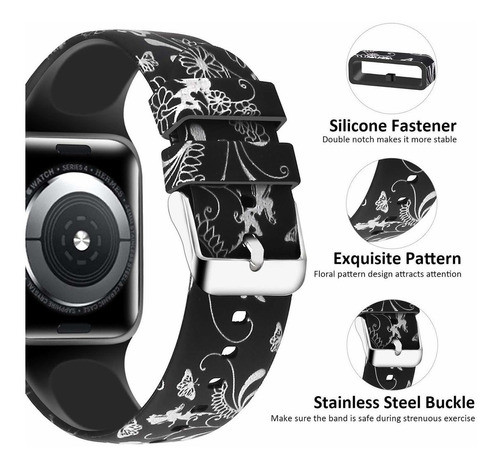 Malla Silicona Para Apple Watch (42/44mm) Lwsengme [fgf1kng] 1