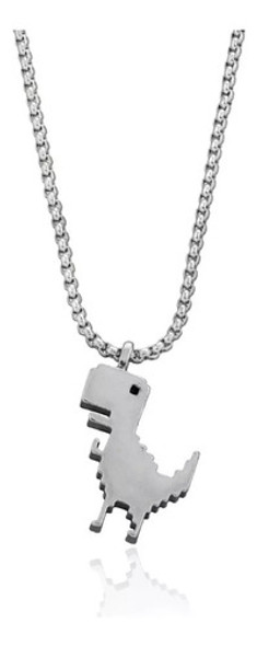Cadena Colgante Acero Inoxidable Dinosaurio Unisex 0