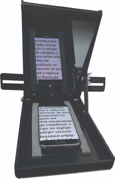 Teleprompter Mini P/ Smartphone Grátis Adaptador Dsrl 0