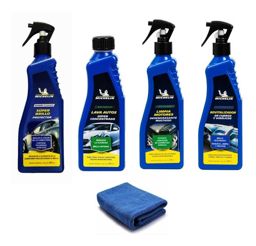 Kit De Lavado Michelin 5 Productos Premium Lubri Franco 0