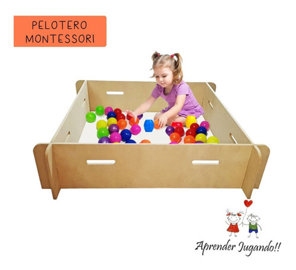 Pelotero Corralito Corral De Madera 100x100x30cm 0