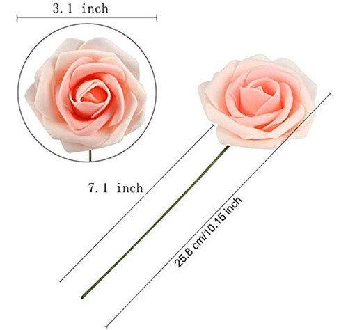 Derblue 60 Piezas Rosas Artificiales Flores De Aspecto Real 1