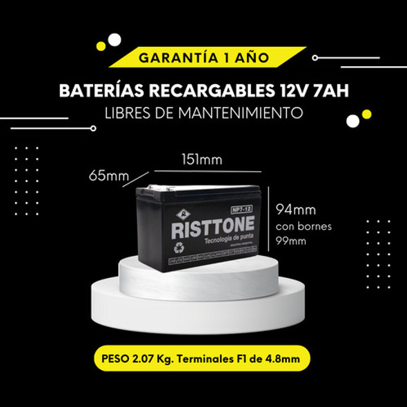 Bateria Alarma De Gel 12v 7a 7ah Leds Recargable 1