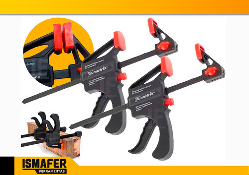 Grampo Multiuso E Sargento Aperto Rápido Marceneiro 8 Peças 1