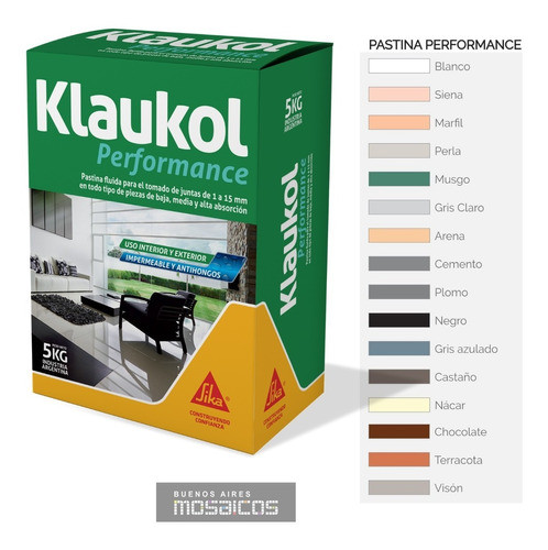 Pastina Klaukol Alta Performance Porcelanato Nacar X 5 Kg 1