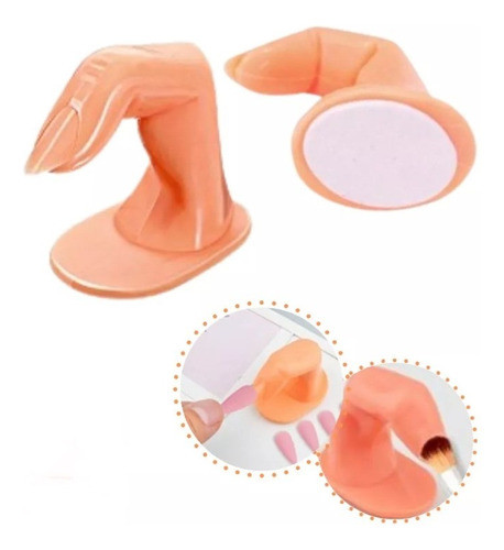 2 Dedos De Practica Uñas Esculpidas Manicuria Con Uñas 0