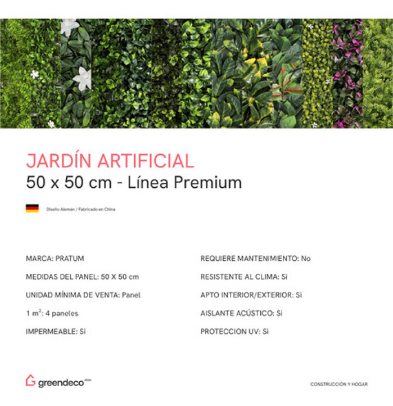 Jardin Vertical Artificial Muro Verde Panel Chicago 50x50 1
