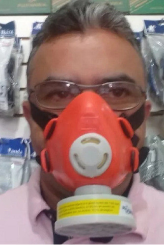 2 Respirador 1/4 Facial Com Filtro Vo/ga + 2 Filtros 1