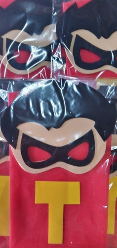 Capas Más Antifaz Superhéroes, Unicornio,jóvenes Titanes,etc 0