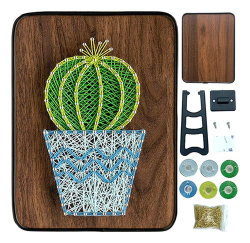 Bazima Diy String Art Kit Para Principiantes, Diy Cactus Pot 0