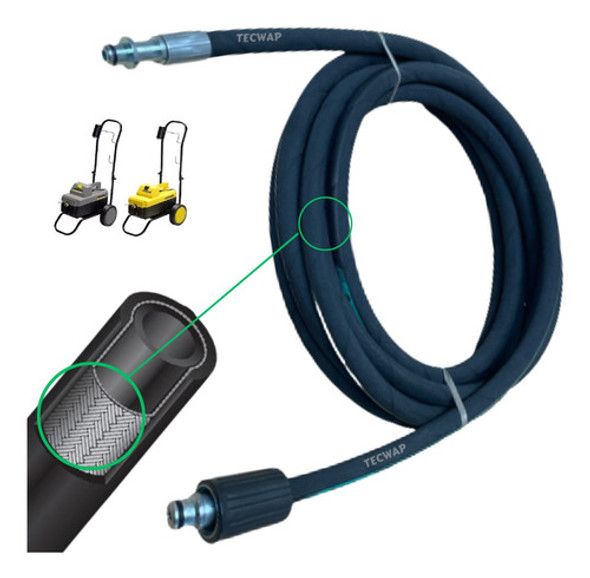 Mangueira Com Trama De Aço Lava Jato Karcher Hd585 10 Metros 0
