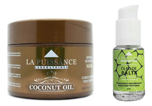 Mascara De Coco 250ml + Oleo  Palta  La Puissance 0