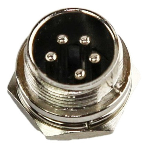 Conector Din Macho 5 Pin Chasis Metalico Microfono X 2u Htec 0