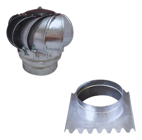 Extractor Eólico Con Base 4 Pulgadas 10cm Chapa Galvanizada 0 Extractor Eólico Con Base 4 Pulgadas 10cm Chapa Galvanizada 0