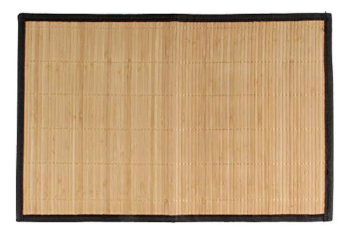Bamboomn Bamboo Slats Placemat With Fabric Border - Solid Co 0