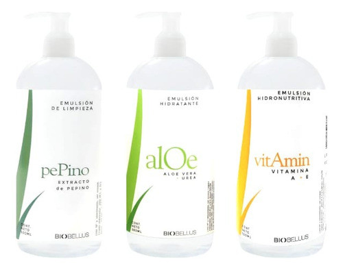 Emulsión Limpieza Pepino+ Vit A-e+ Aloe Vera 500ml Biobellus 0