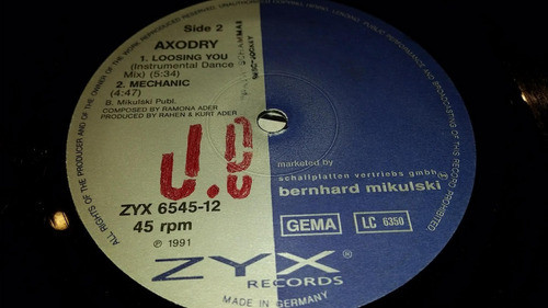 Axodry Loosing You Vinilo Maxi Germany Buen Estado 1991 1