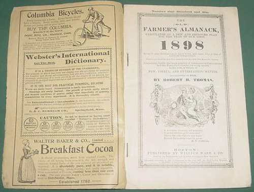 Almanaque Calendario Publicidad Año 1898 Robert Thomas Farme 1