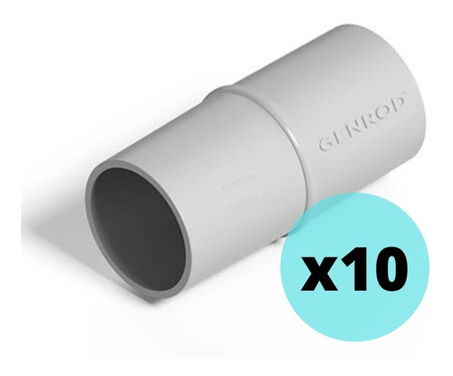 Unión Acople Caño Rígido Y Corrugado 22mm 7/8 Pvc Genrod X10 1